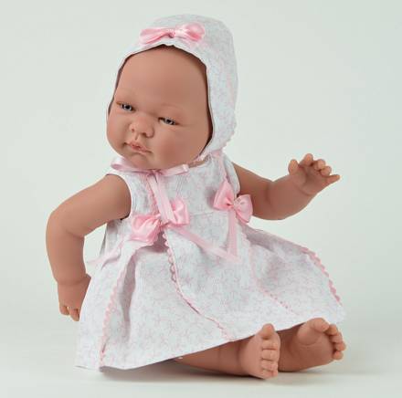 Кукла Мария в розовом платьице и чепчике, 45 см. 